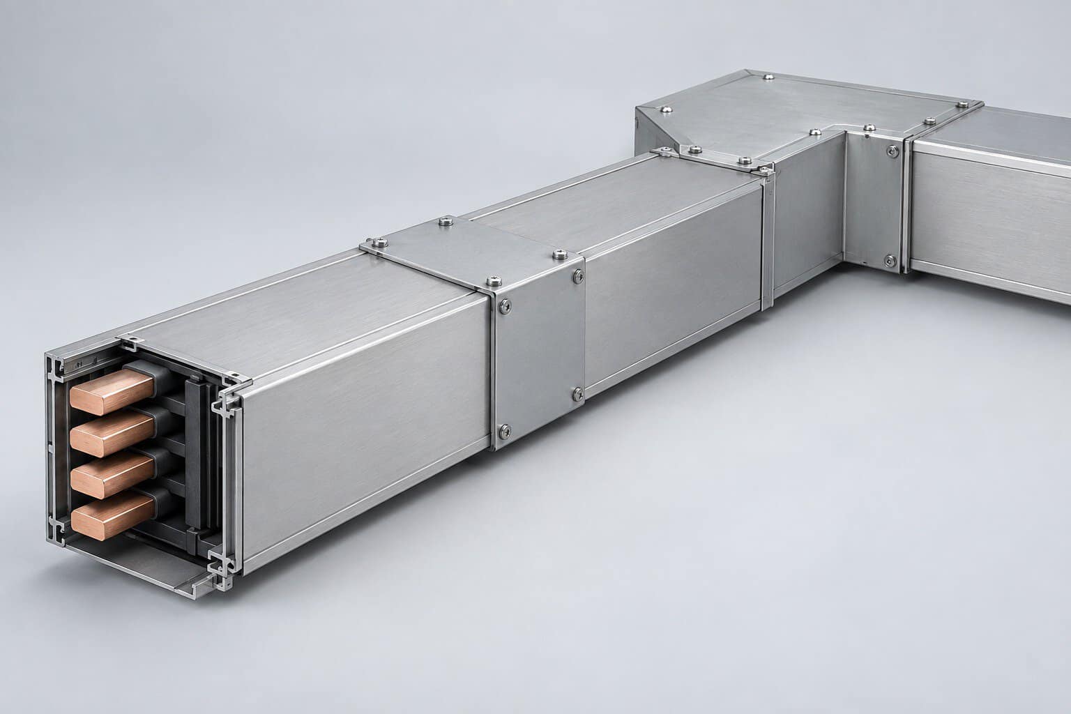 Busway busbar trunking system installed in an industrial plant
